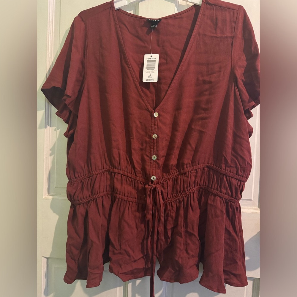 Torrid Flutter Sleeve Top